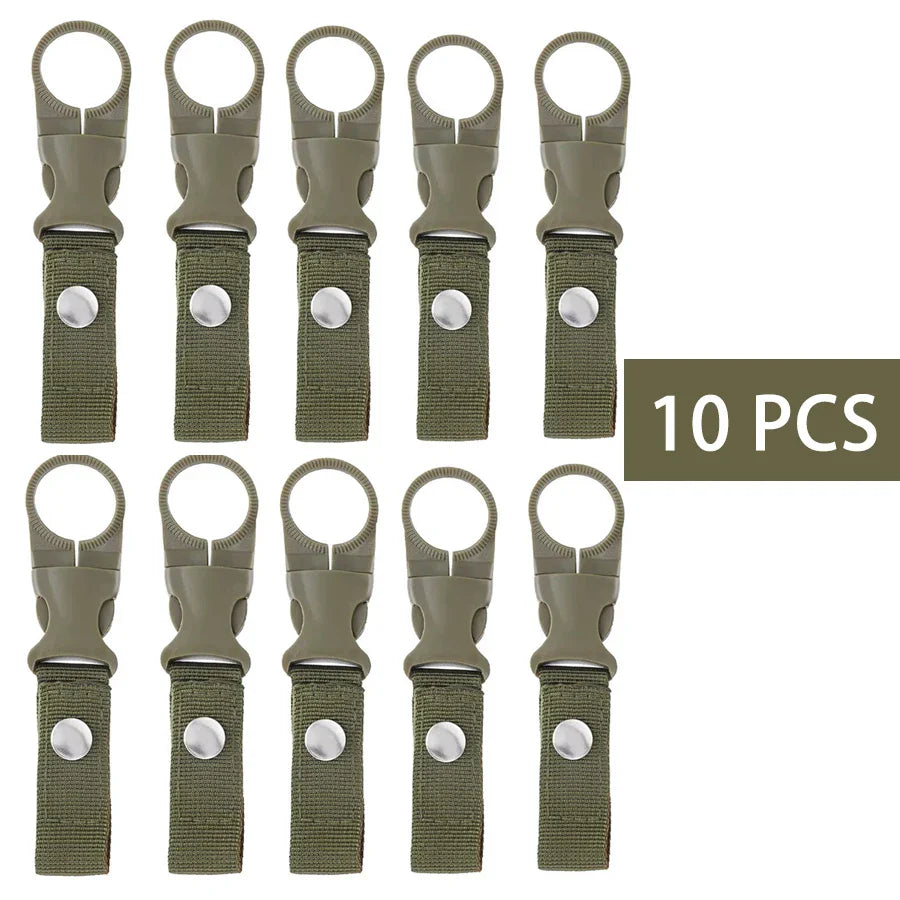 Webbing Buckle Hook Water Bottle Holder Clip Outdoor Nylon EDC Climb Carabiner Belt Backpack Hanger Camp Carabiner Belt Clip