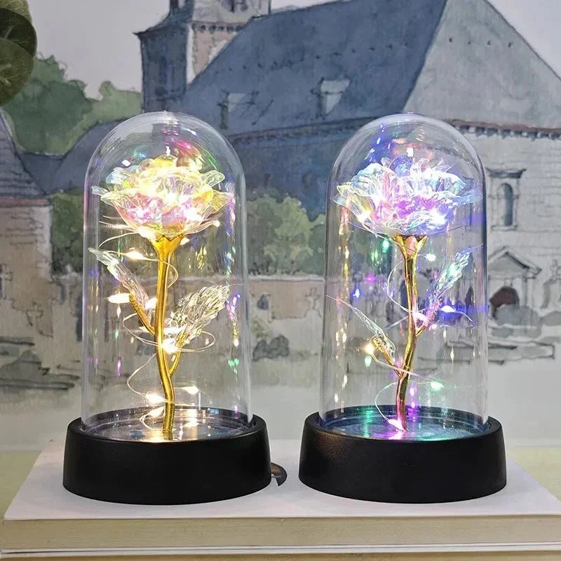 LED Rose Night Light – Realistic Eternal Flower Romantic Decor