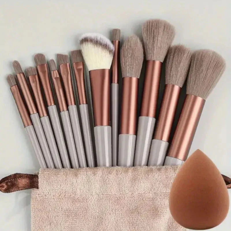Soft Fluffy Professional Makeup Brush Set - 13-16pcs for Foundation, Eyeshadow, and More