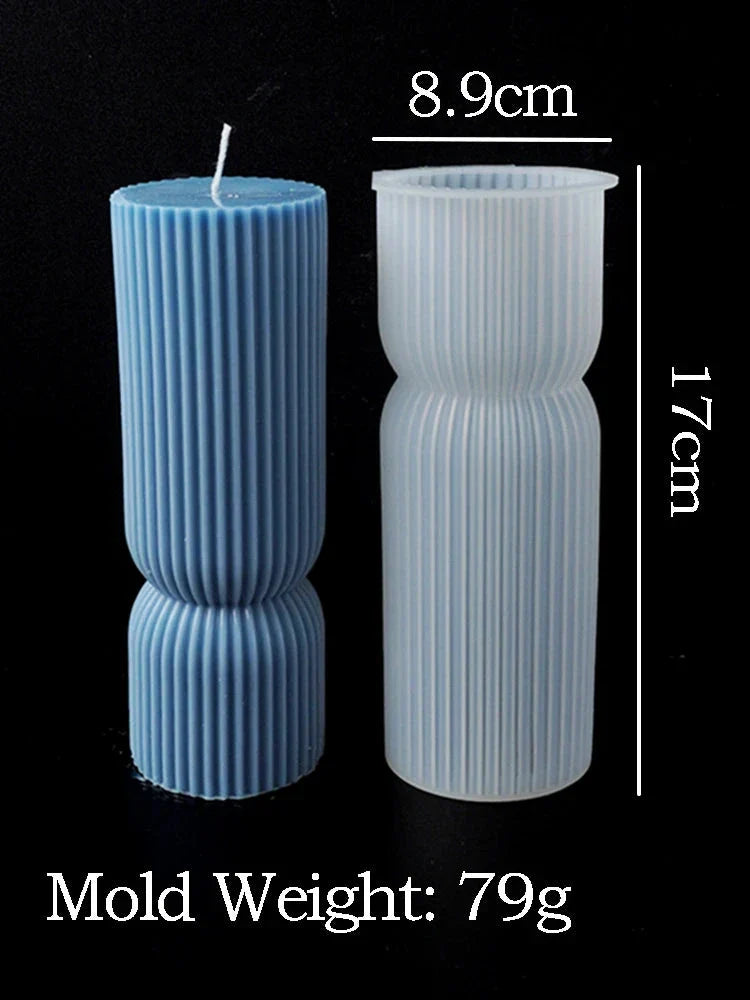 Nordic Cylindrical Silicone Candle Mold – Minimalist DIY Candle, Soap & Resin Mold for Home Décor and Gift Crafting