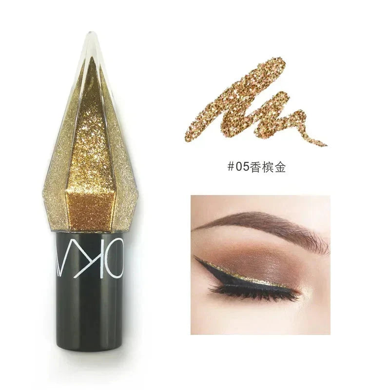 Diamond Shiny Eyeliner Waterproof Silver Rose Gold Glitter Eye Shadow