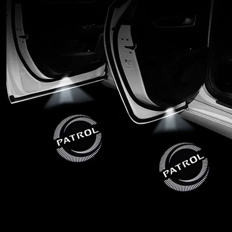 Led Car Door Welcome Light Logo Projector for Nissan Patrol 2010-2021 Ghost Shadow Atmosphere Lamps Auto Accessories
