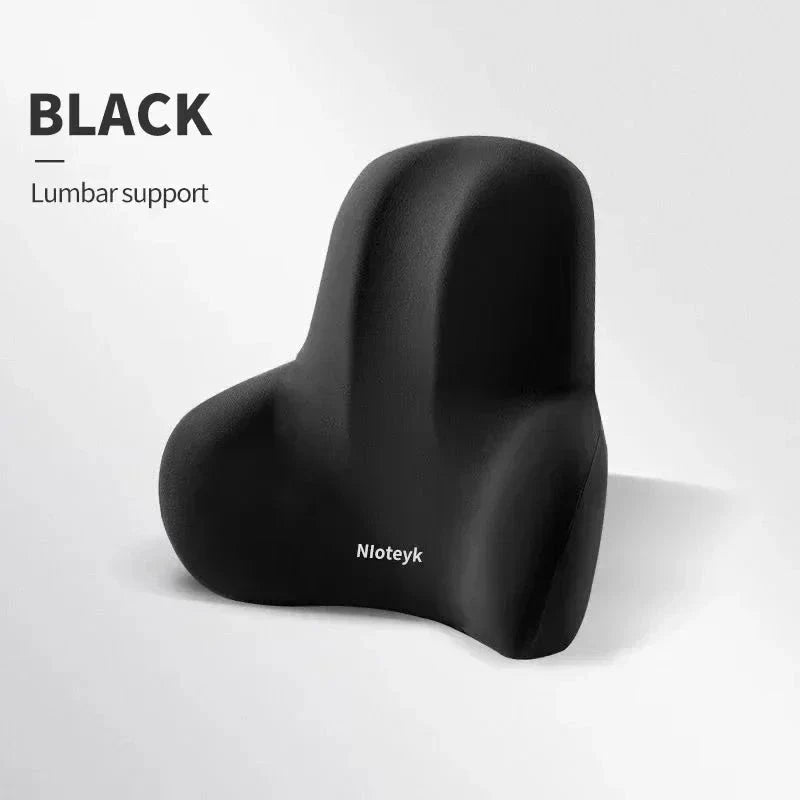 Memory Foam Car Neck and Lumbar Support Cushion – Ergonomic Pillow Set for Comfortable Driving and Posture Relief