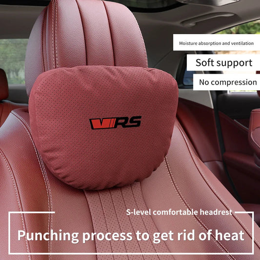 Car Interior 5-Color Selectable Headrest For Skoda VRS Auto Headrest Neck Support Lumbar Cushion Soft Neck Pillow Accessories