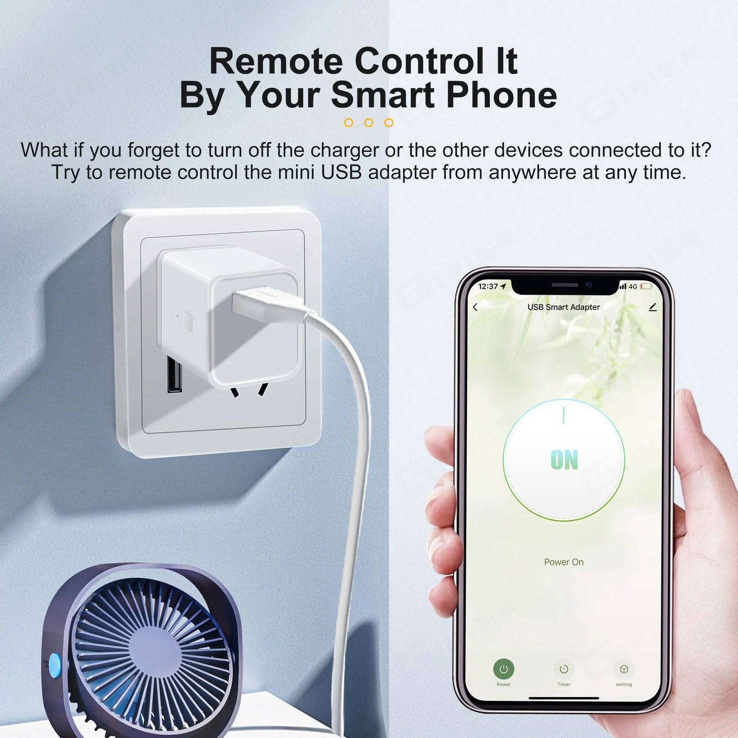 GIRIER Tuya Smart Micro USB Adaptor Switch 5V WiFi Mini USB Power Adaptor Works with Alexa Hey Go ogle Alice for Smart Home