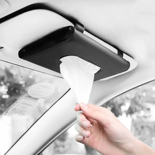 New PU Leather Tissue Box Auto Car Truck Sun Visor Hanging Holder Car Tissue Boxes Auto Interior Storage Decoration Accessories