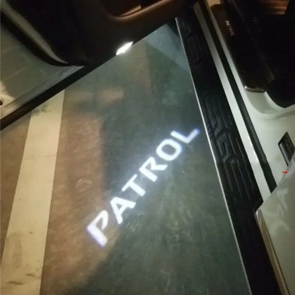 2Pcs Led Logo Car Door Welcome Light For Patrol Y62 2010-2021 Auto Accessories Laser Projector Emblem Shadow Car Light