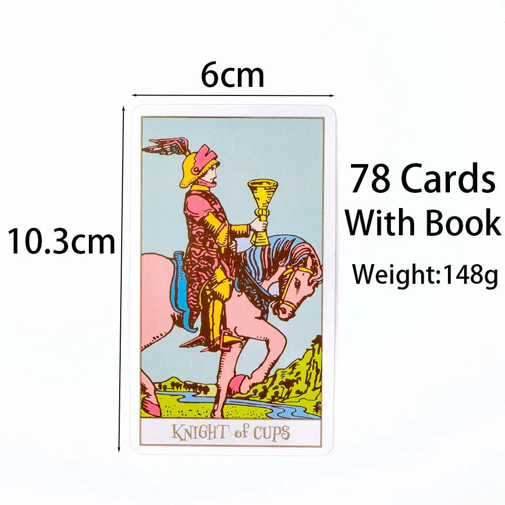 Pink Border Tarot Card Deck – 78pcs English Divination Guidebook