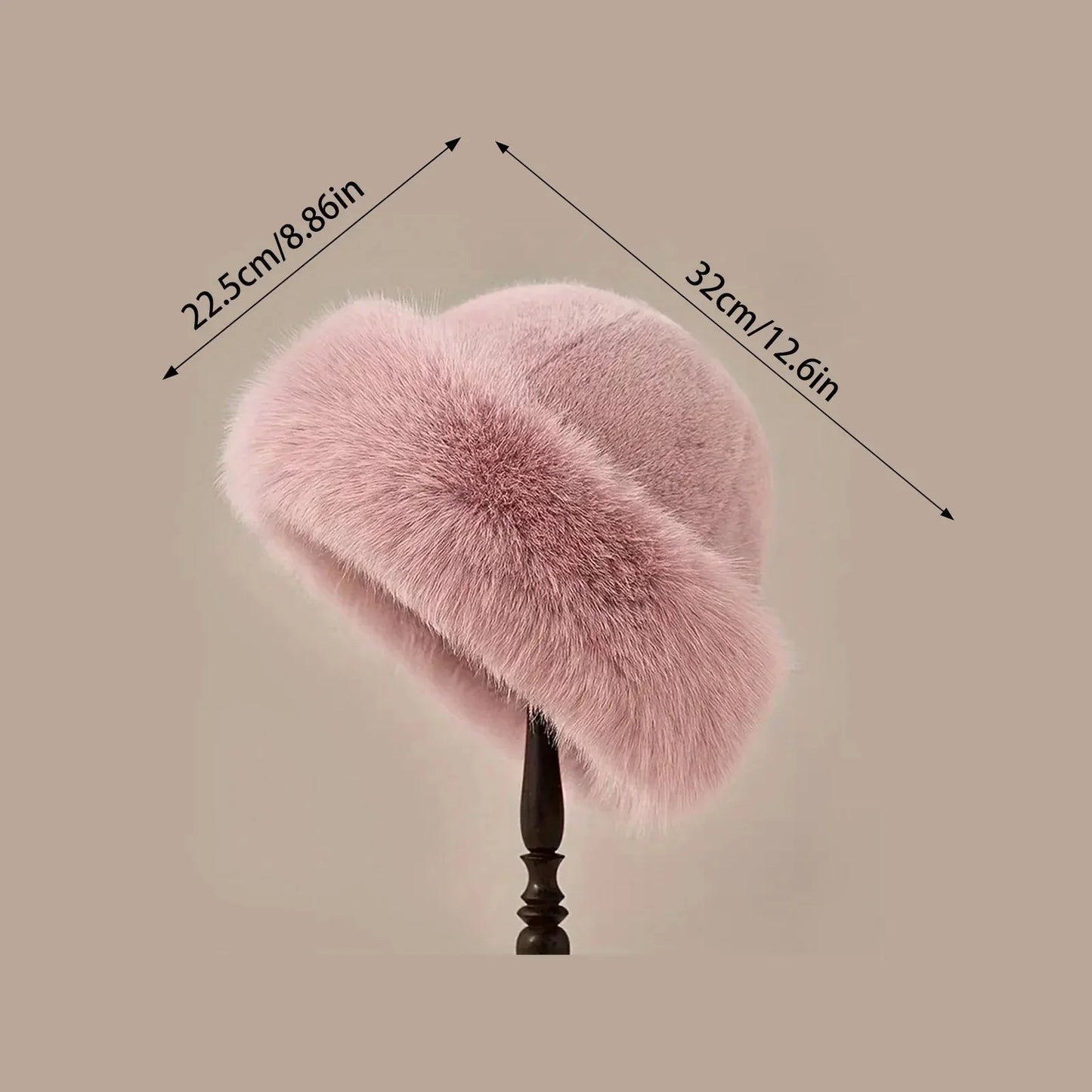 Furry Hats For Women, Autumn Winter Korean Style Warm Hats, Solid Color Flattering Mongolian Hats, Thickened Winter Outfits