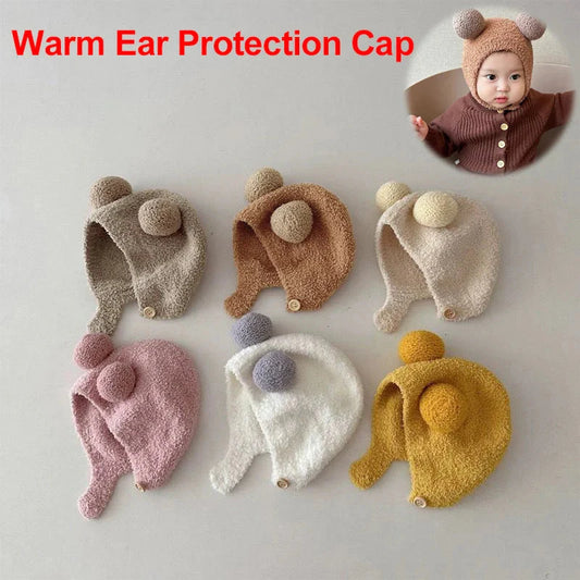 Cute Winter Kids Hats for Girls & Boys Soft Wool Fleece Ear Protection