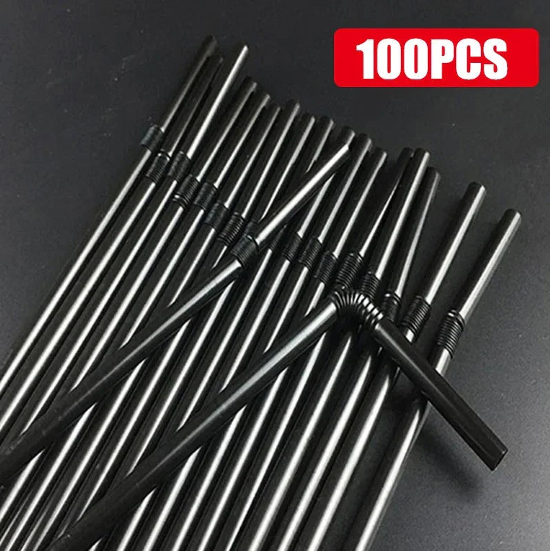 50-1000Pcs Multicolor Drinking Straws – Milk Tea & Party Supplies