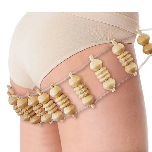 Wooden Therapy Massage Roller for Back Pain Relief & Body Shaping