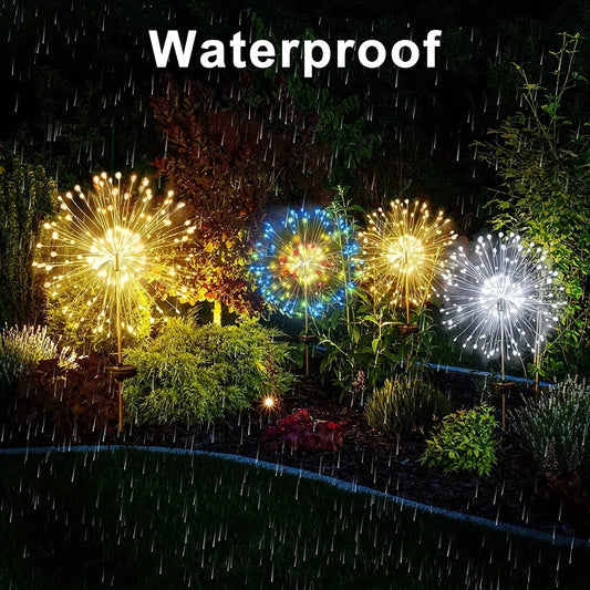 Solar Firework Garden Light – IP65 Waterproof LED Outdoor Lawn & Flower Lamp with 8 Modes