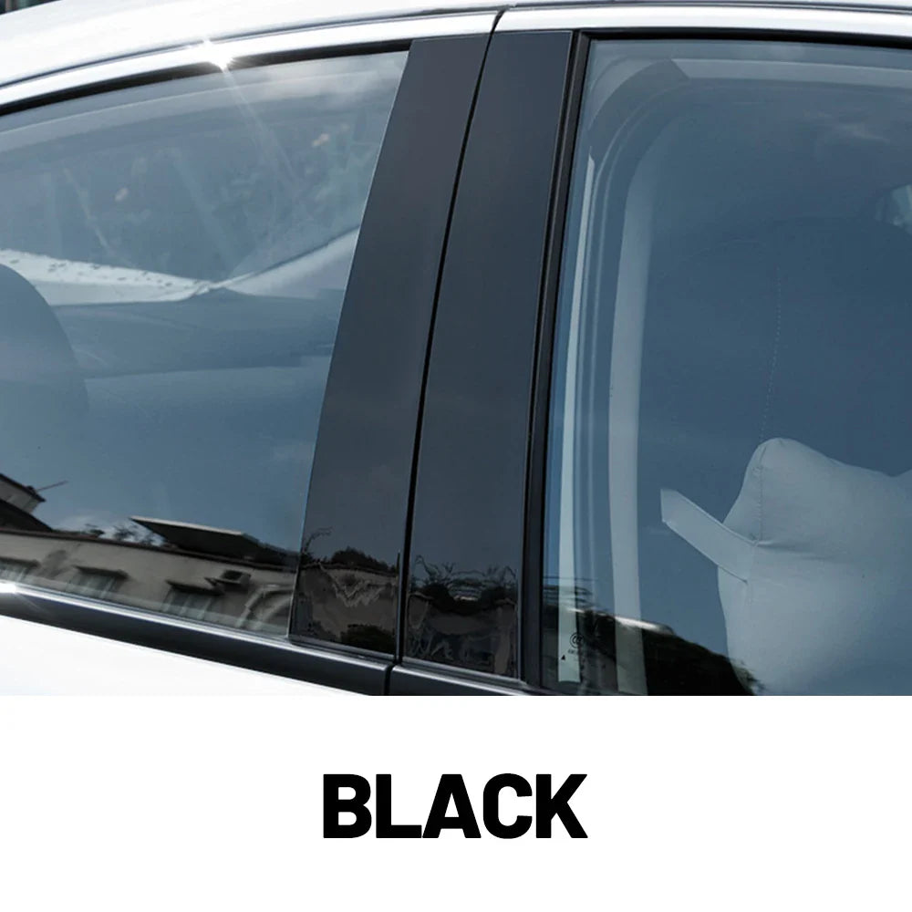 Glossy Black Carbon Fiber Window Door Deal B C Pillar Post Cover Sticker For Skoda Octavia A7 5E MK3 2014-2019 2015 2016 2017