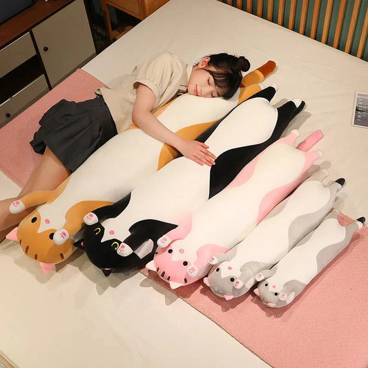 Long Cat Plush Toys - Soft Nap Pillow & Home Decor | 50-130cm Cute Gift for Kids & Girls