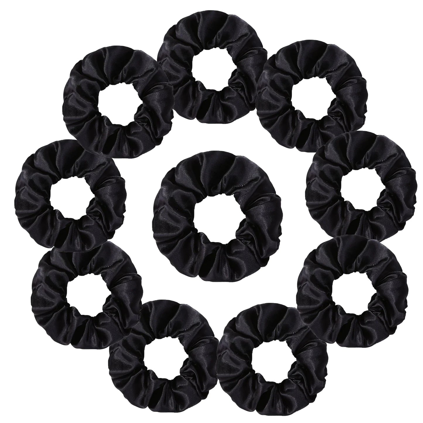 Satin Scrunchies Set for Women & Girls – 25/10/6 Pcs Elastic Hair Bands | Soft Silk Ponytail Holders & Fashion Hair Accessories