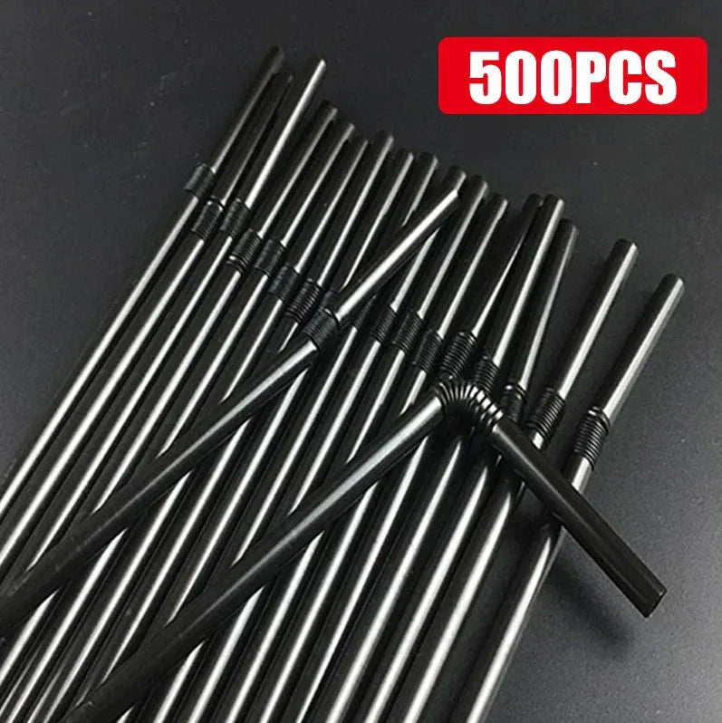 50-1000Pcs Multicolor Drinking Straws – Milk Tea & Party Supplies