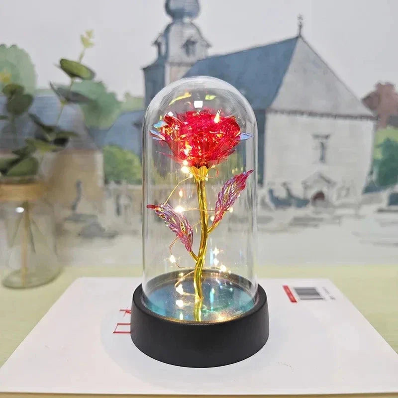 LED Rose Night Light – Realistic Eternal Flower Romantic Decor