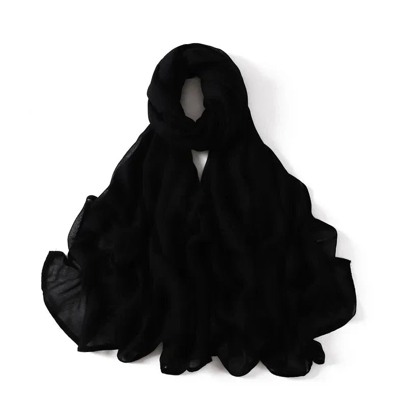 Women’s Large Cotton Rayon Hijab Scarf – 180x95cm Plain Wrap & Shawl