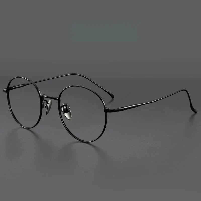 FIRADA Vintage Round Eyeglasses – Titanium Luxury Frame for Men & Women