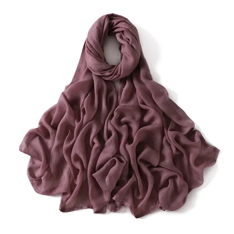 Women’s Large Cotton Rayon Hijab Scarf – 180x95cm Plain Wrap & Shawl