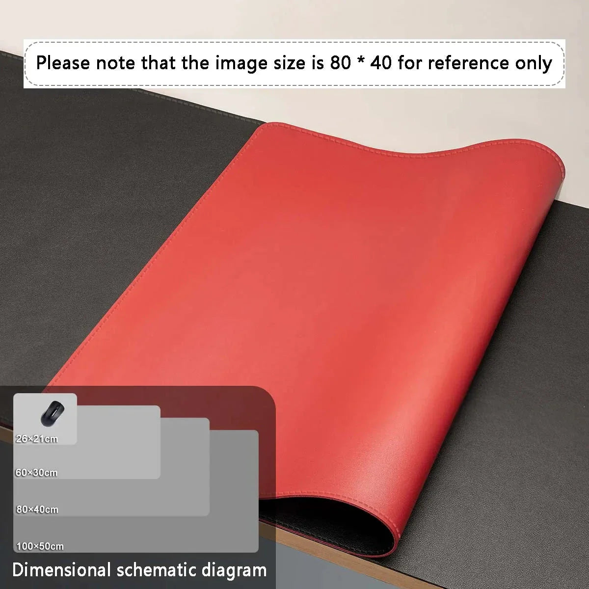 Large PU Leather Office Desk Mat – Waterproof Dual-Tone Mouse Pad & Keyboard Desk Protector for Home or Office