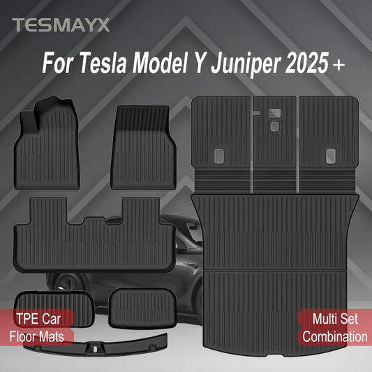 for Tesla Model Y Juniper 2025 2026 Car Floor Mats Cargo Liner Trunk Mats Backrest Kick Pads Protection Car Interior Accessories