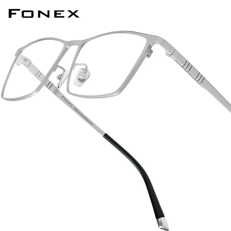 FONEX Titanium Square Glasses – Ultralight Men’s High-End Eyewear