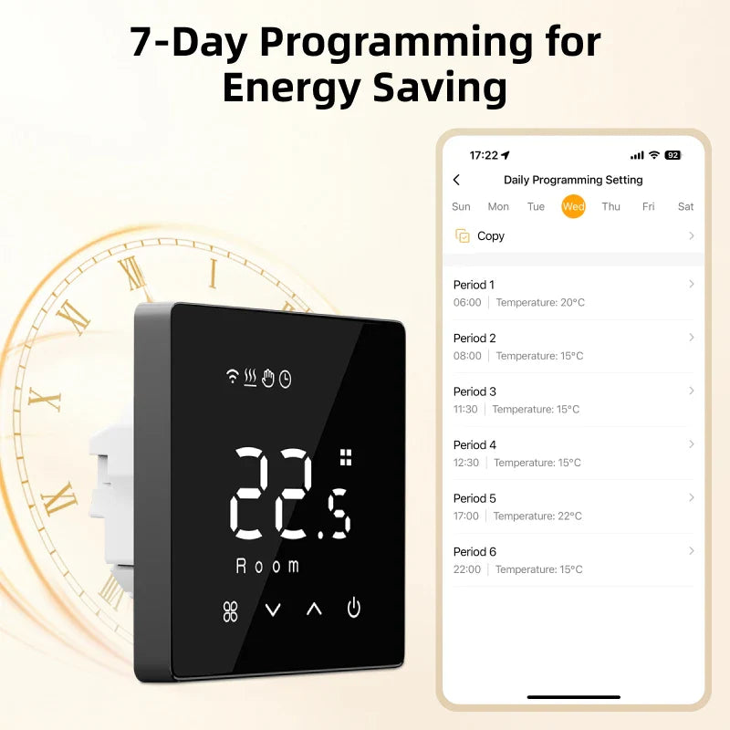 WiFi Thermostat for Electric Floor Heating Water/Gas Boiler Smart Tuya Programmable Temperature Controller Google Home Alexa