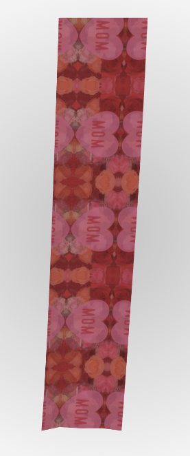 Red Roses Pink Heart Mom Long Scarf