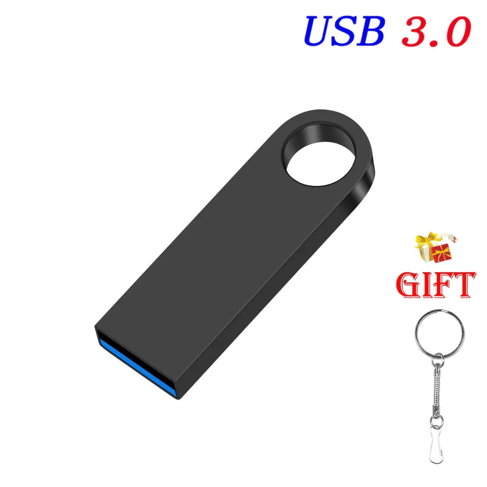USB 3.0 Flash Drive Mini Metal Pen Dirve Memory Stick Storage Device Cle USB Stick Pendrive USB3.0 128GB 64GB 32GB 16GB 8GB 4GB