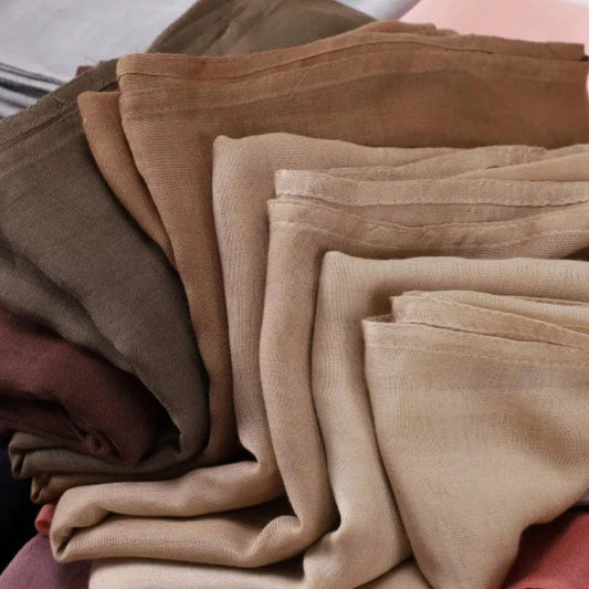 Women’s Large Cotton Rayon Hijab Scarf – 180x95cm Plain Wrap & Shawl