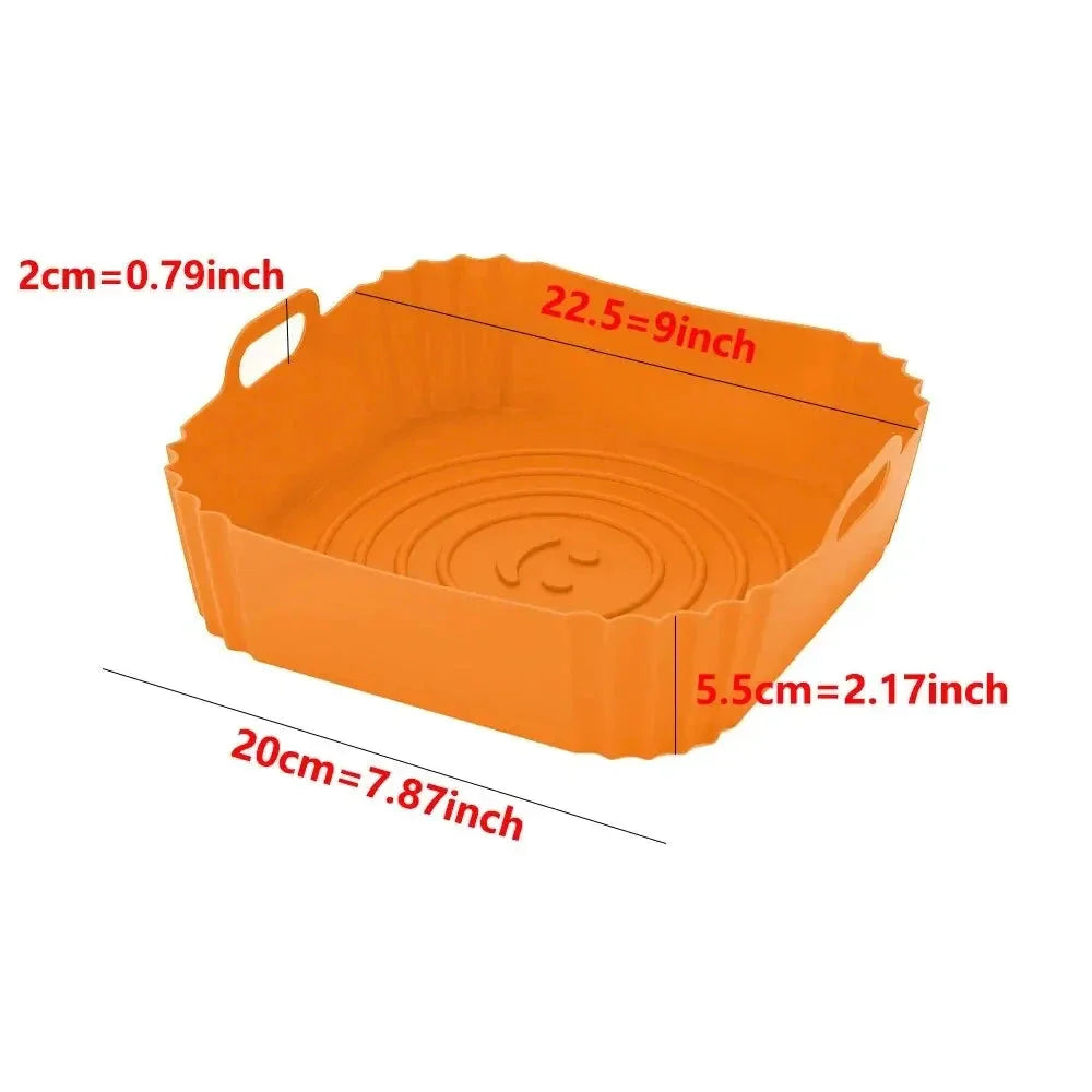Reusable Silicone Airfryer Liner – Baking Tray & Fryer Accessory