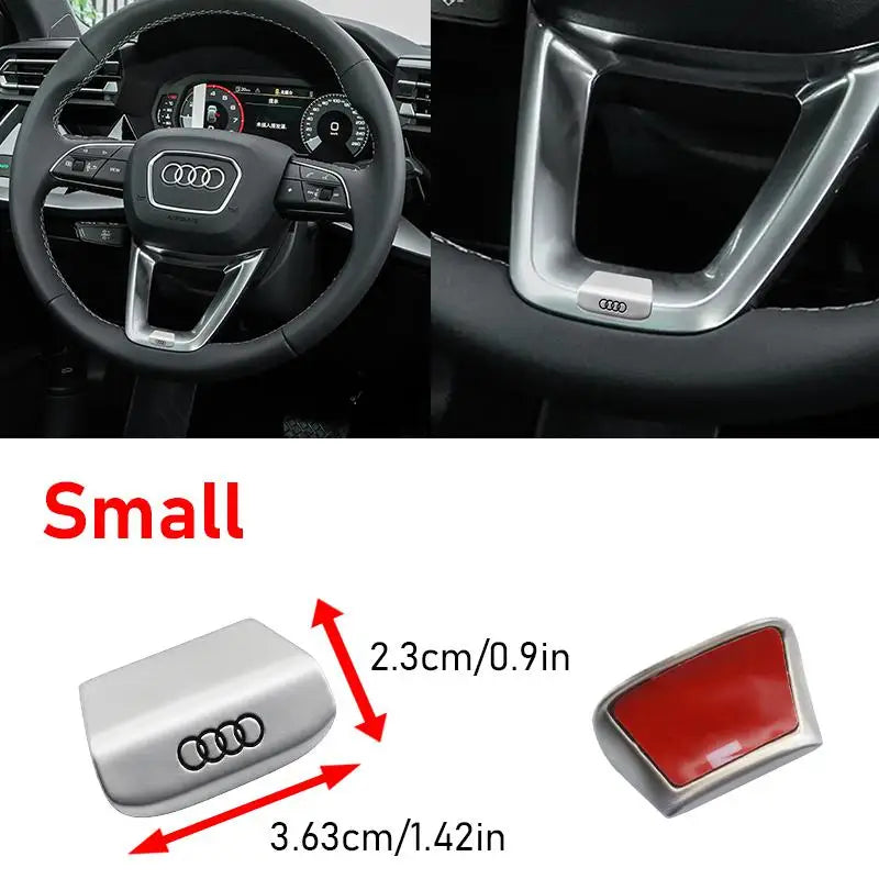 3D Metal Car Steering Wheel Emblem Sticker Interior Badge Accessories For Audi S Line A3 A4 A5 A6 A7 S3 Q5 Q7 Q2 Q3 S3 S4 S8 A8