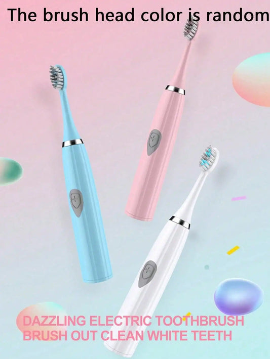 Electric Toothbrush for Adults – Automatic Couples Set with Random Brush Head Colors | Rechargeable Tooth Cleaner for Home & Travel Use
