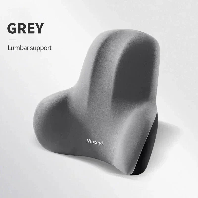 Memory Foam Car Neck and Lumbar Support Cushion – Ergonomic Pillow Set for Comfortable Driving and Posture Relief
