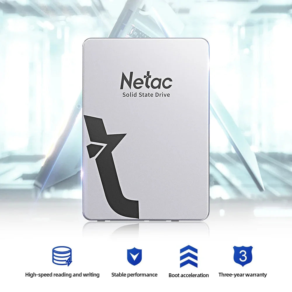 Netac SSD 1TB 2TB 4TB 128GB 256GB 512GB SSD SATA SATA3 2.5 hdd hd SSD Hard Drive Disk Internal Solid State Drives for laptop pc