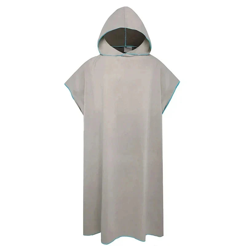 Quick Dry Changing Robe Hooded Absorbent Bathrobe Super Absorbent Bath Towel for Swimming Fitness Yoga Beach