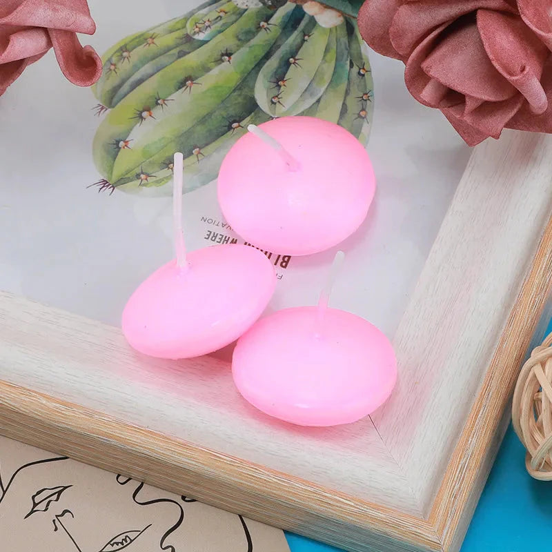 6/10/16Pcs Unscented Floating Candles – Romantic Soy Wax Discs for Valentine's Day, Weddings, Parties, and Home Décor