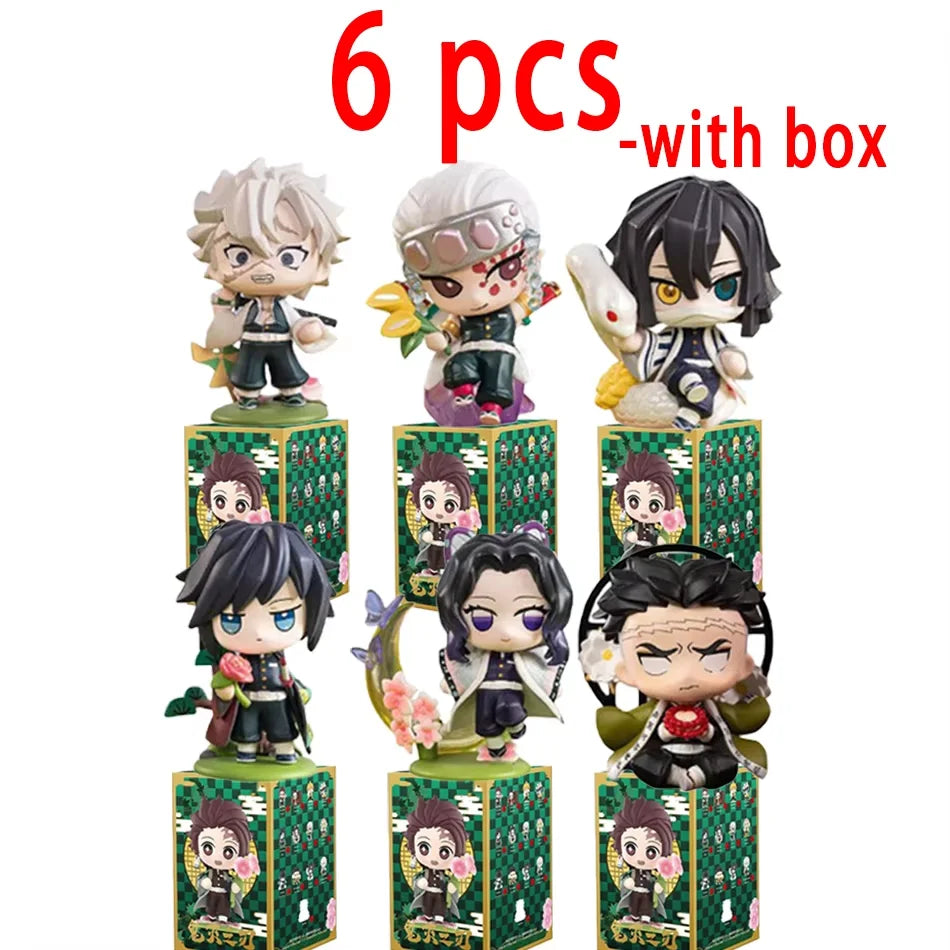 Demon Slayer Tanjiro Kamado Nezuko anime cartoon figure blind box creative personalized statue model ornament surprise gift box