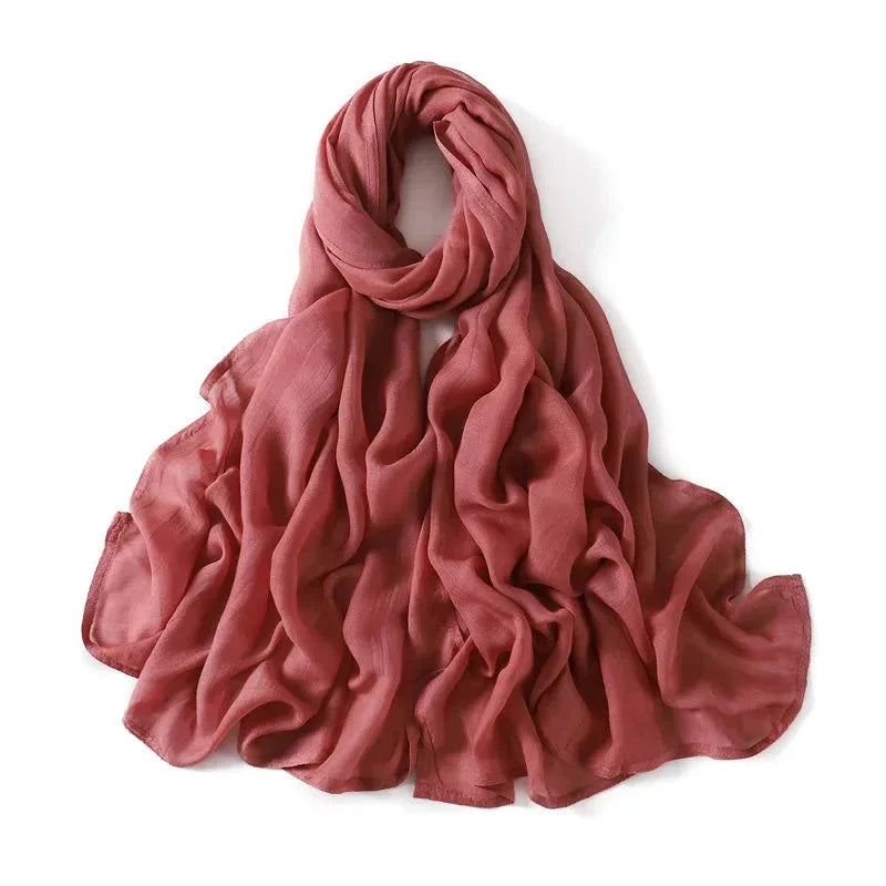 Women’s Large Cotton Rayon Hijab Scarf – 180x95cm Plain Wrap & Shawl