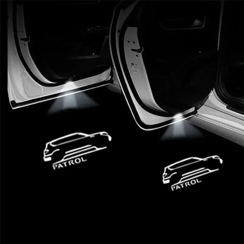 Led Car Door Welcome Light Logo Projector for Nissan Patrol 2010-2021 Ghost Shadow Atmosphere Lamps Auto Accessories