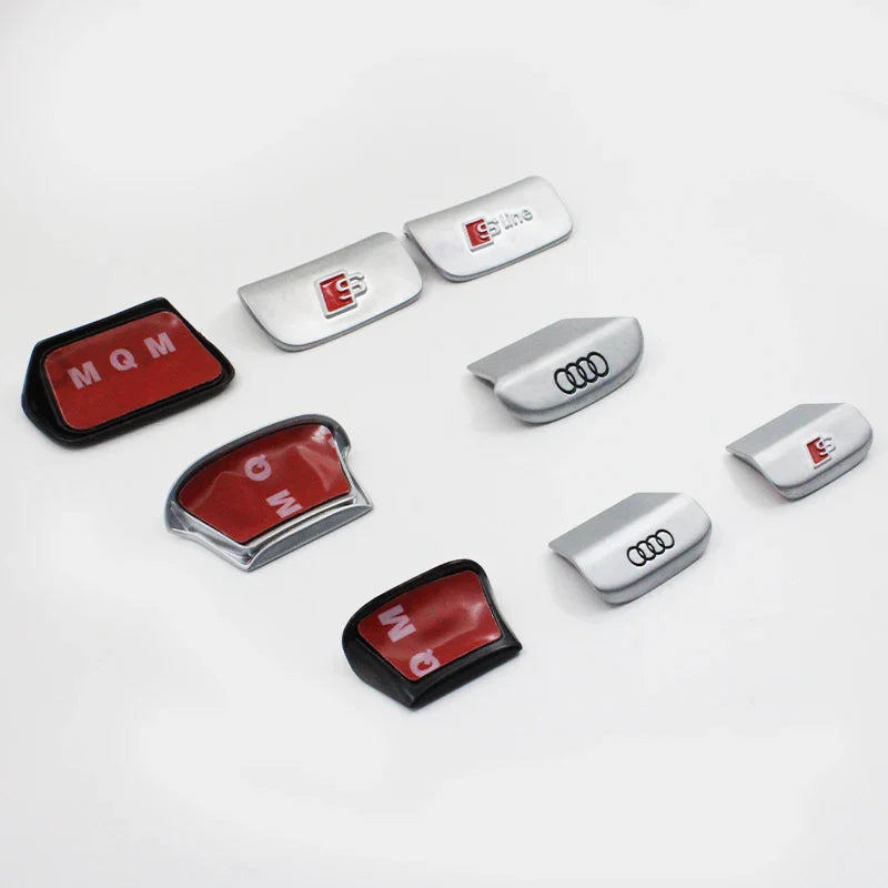3D Metal Car Steering Wheel Emblem Sticker Interior Badge Accessories For Audi S Line A3 A4 A5 A6 A7 S3 Q5 Q7 Q2 Q3 S3 S4 S8 A8