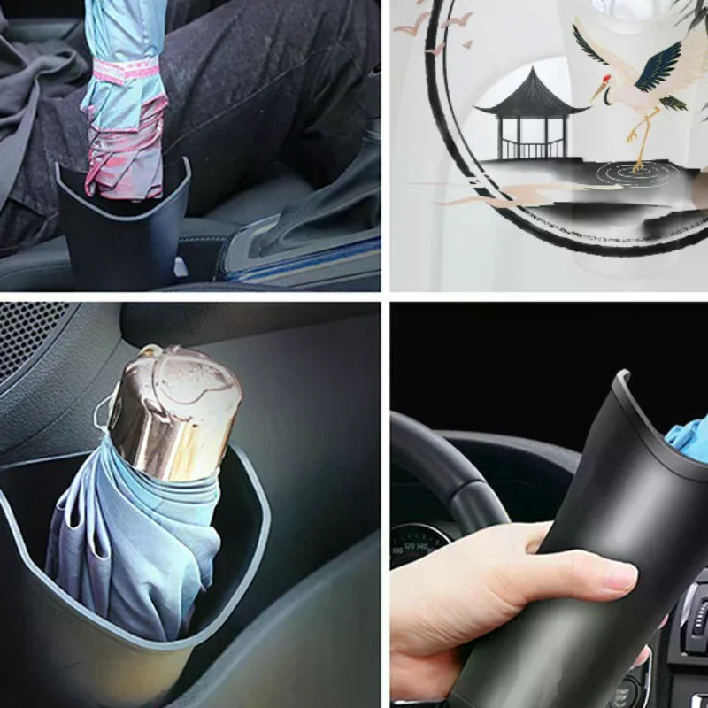 Car Umbrella Storage Box Versatile Space Saving Auto Umbrella Holder Rack Backseat Can Garbage Car Cup Car Holder