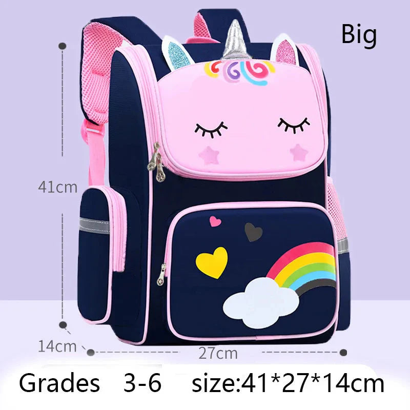 Kid Unicorn Backpack for Girls – Rainbow Eyes Waterproof School Bag
