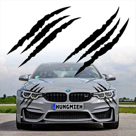 Monster Claw Car Sticker – Reflective Ghost Paw Scratch Vinyl Decal for Hood & Headlights | DIY Auto Exterior Decoration