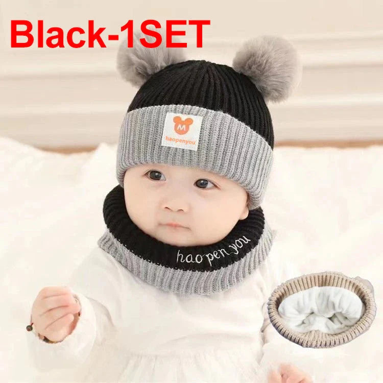 Cute Winter Kids Hats for Girls & Boys Soft Wool Fleece Ear Protection