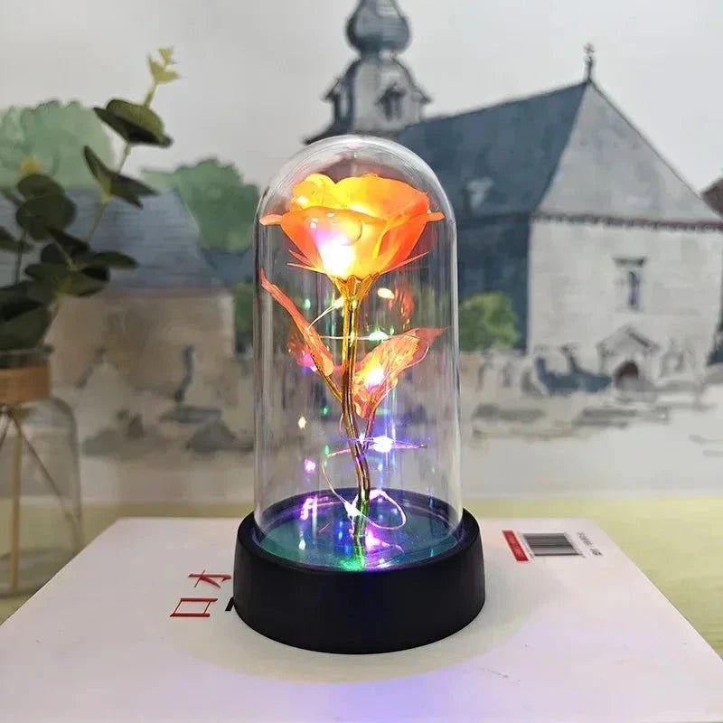 LED Rose Night Light – Realistic Eternal Flower Romantic Decor