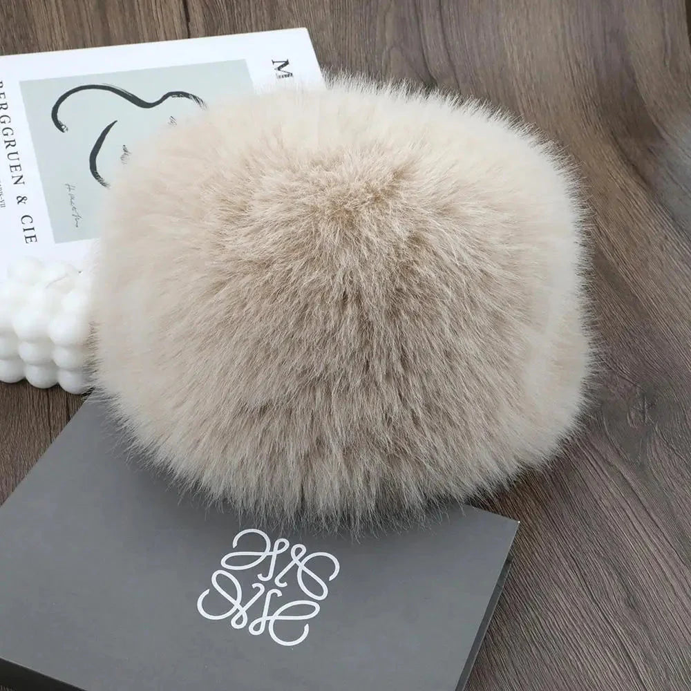 New Fluffy Fur Women's Winter Hat Winter Snow Ski Cap Female Faux Fur Thick Warm Windproof Hat Russian Hat Mink Fisherman's Hat