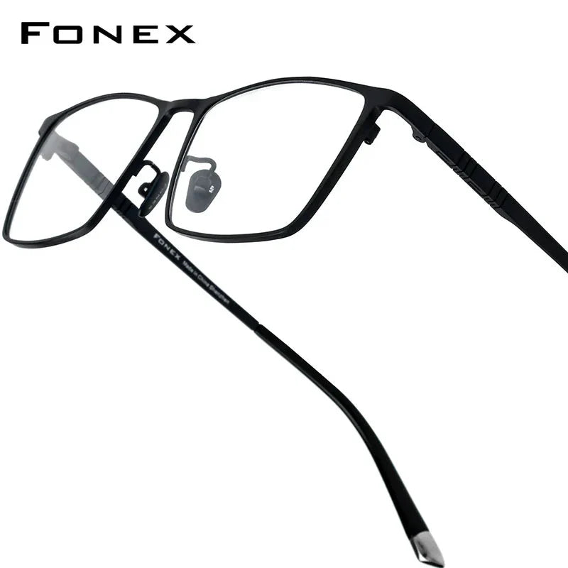 FONEX Titanium Square Glasses – Ultralight Men’s High-End Eyewear